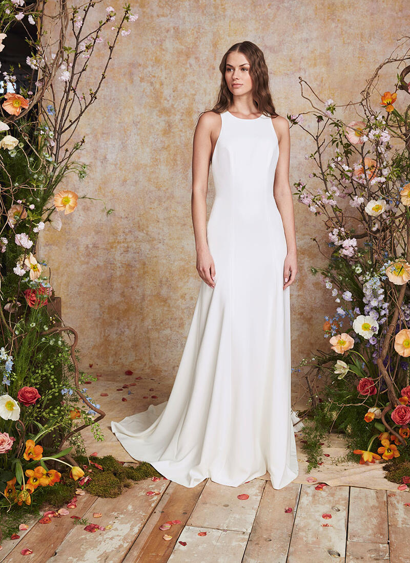 Theia Couture Mauve Wedding Dress
