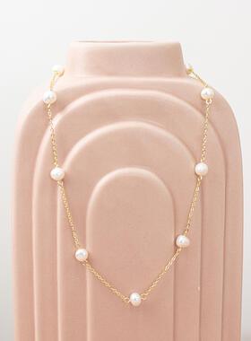 Spaced Pearl Necklace
