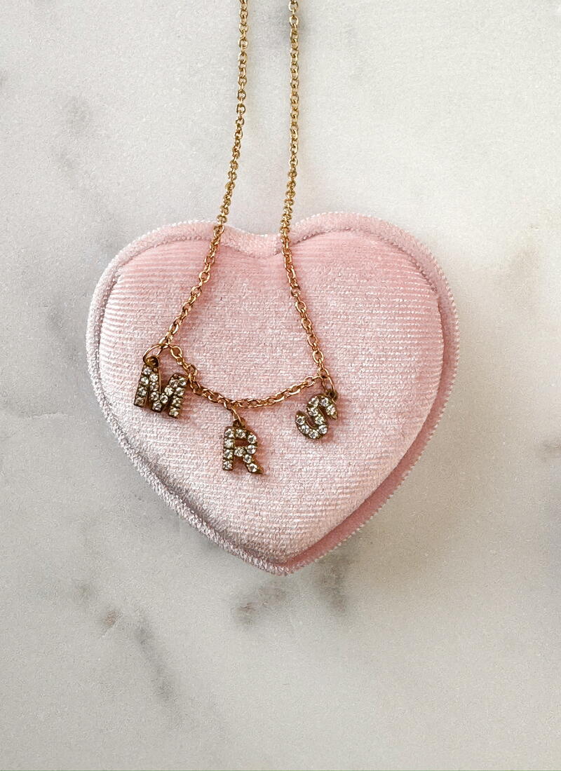 MRS letter necklace