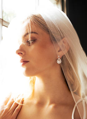 CZ and pearl earrrings