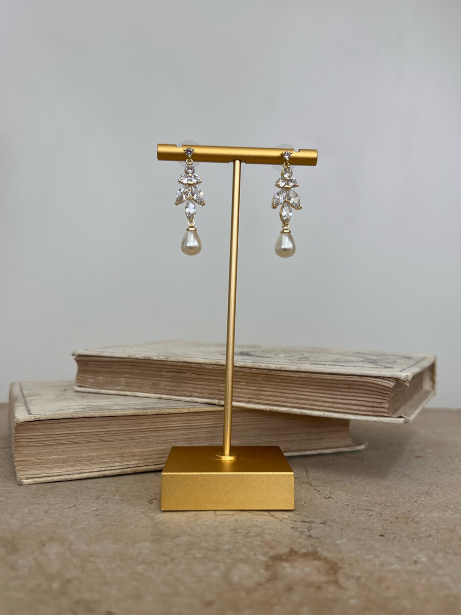 Diamante & pearl earrings